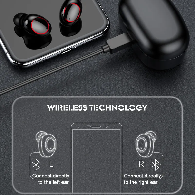 Беспроводные Bluetooth наушники с зарядным устройством на 500 мА · ч HD стерео