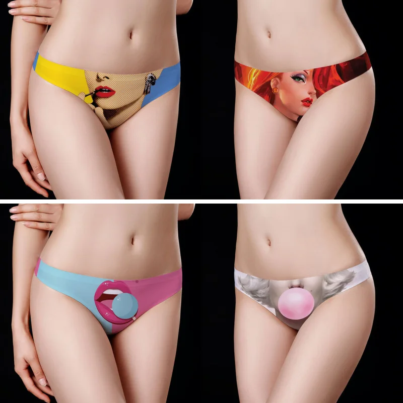 Женские трусы Мягкие Бесшовные трусики с героями мультфильмов для девочек Трусы