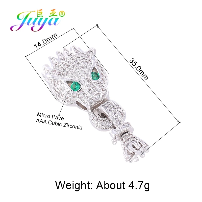 Juya DIY бусины ювелирные изделия застежки поставки Леопард застежка для закрывания Дракон застежки для натуральных камней Жемчуг Бисероплетение ювелирных изделий