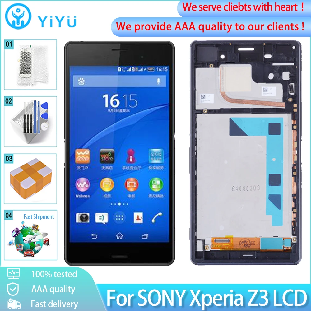 Оригинальный ЖК-дисплей 5 2 дюйма для SONY Xperia Z3 D6603 D6633 D6653 L55T сенсорный экран с