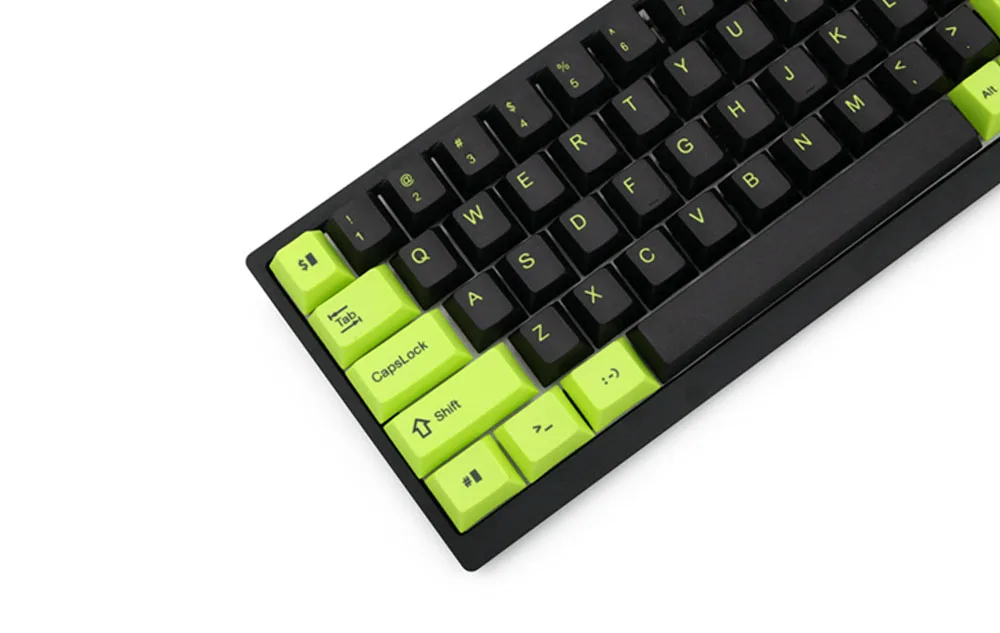 Колпачки для клавиш Cherry Mx Switch Механическая игровая клавиатура с черно зеленым