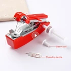Портативная мини-ручная швейная машина, простые в эксплуатации инструменты для шитья, красная Горячая Ткань для шитья, удобный инструмент для рукоделия, 1 шт.