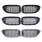 Автомобильная передняя решетка радиатора, Алмазный метеоритный стиль для BMW 5 серии G30, G31, G38, 525i, 528i, 530i 2017-2020, автомобильные аксессуары