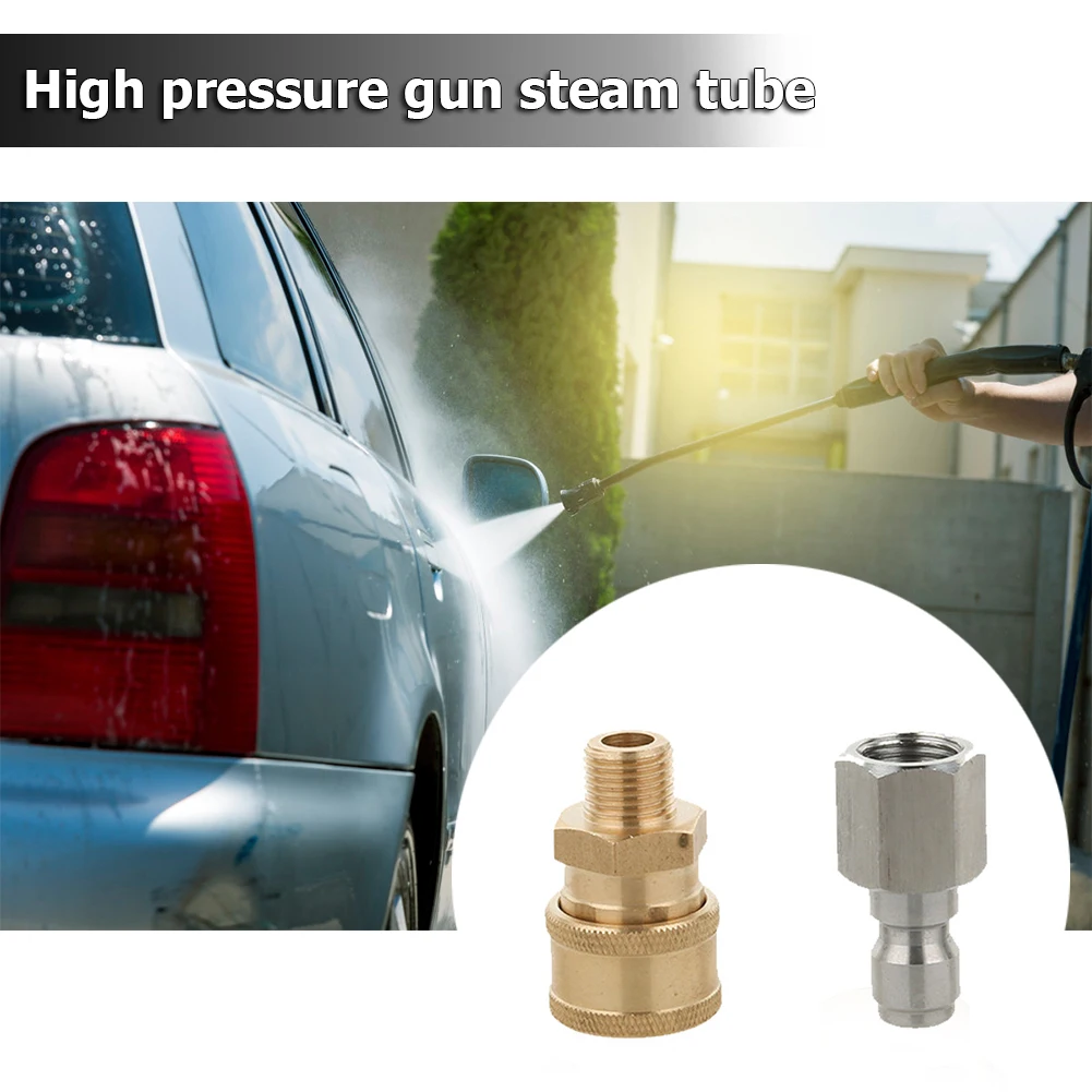

Stainless Steel Pressure Washer Adapter Set 1/4 Inch Quick Disconnect Kit Male Female Head Union Coupler Maintenance Supplies