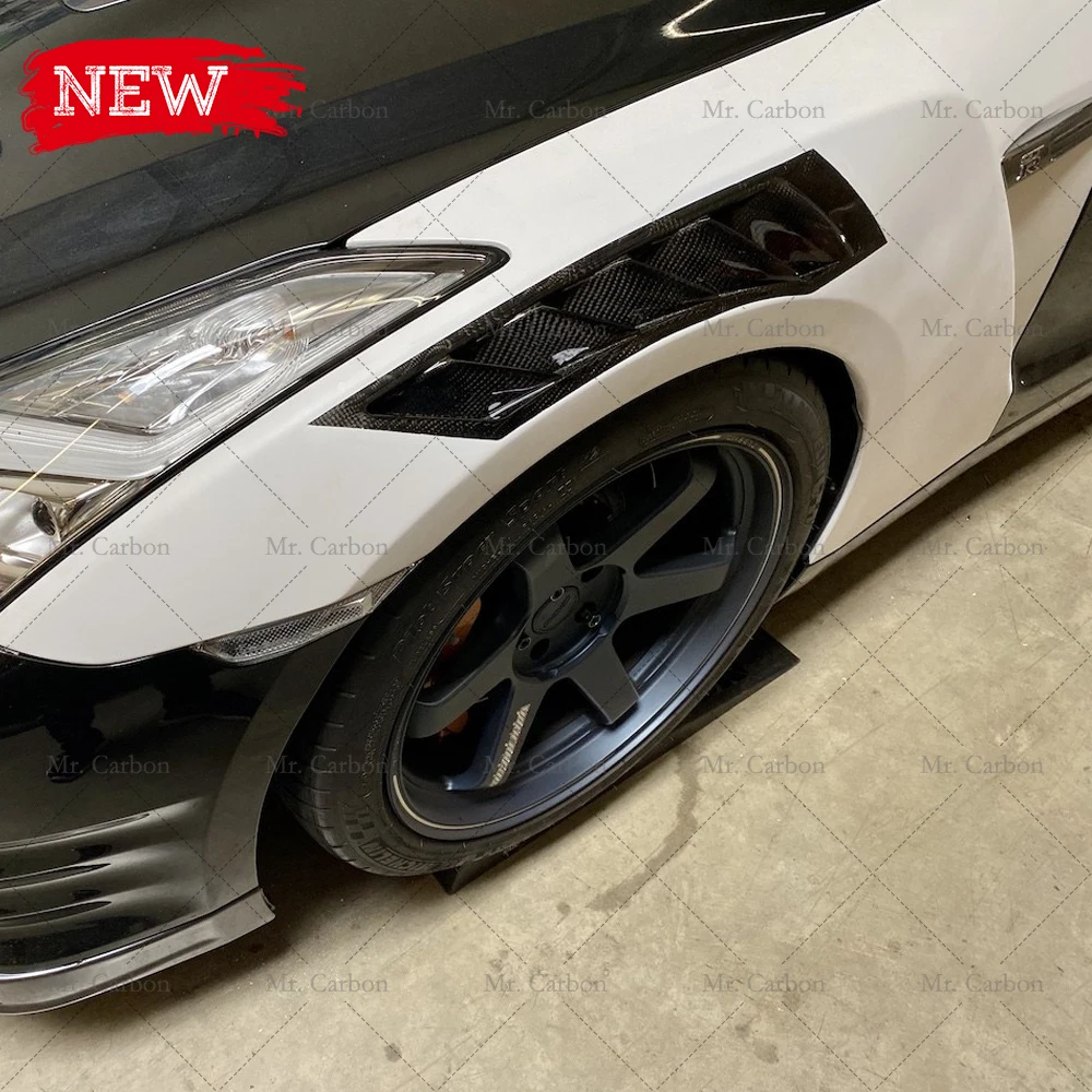 Передний бампер из углеродного волокна для R35 GTR боковые вентиляционные