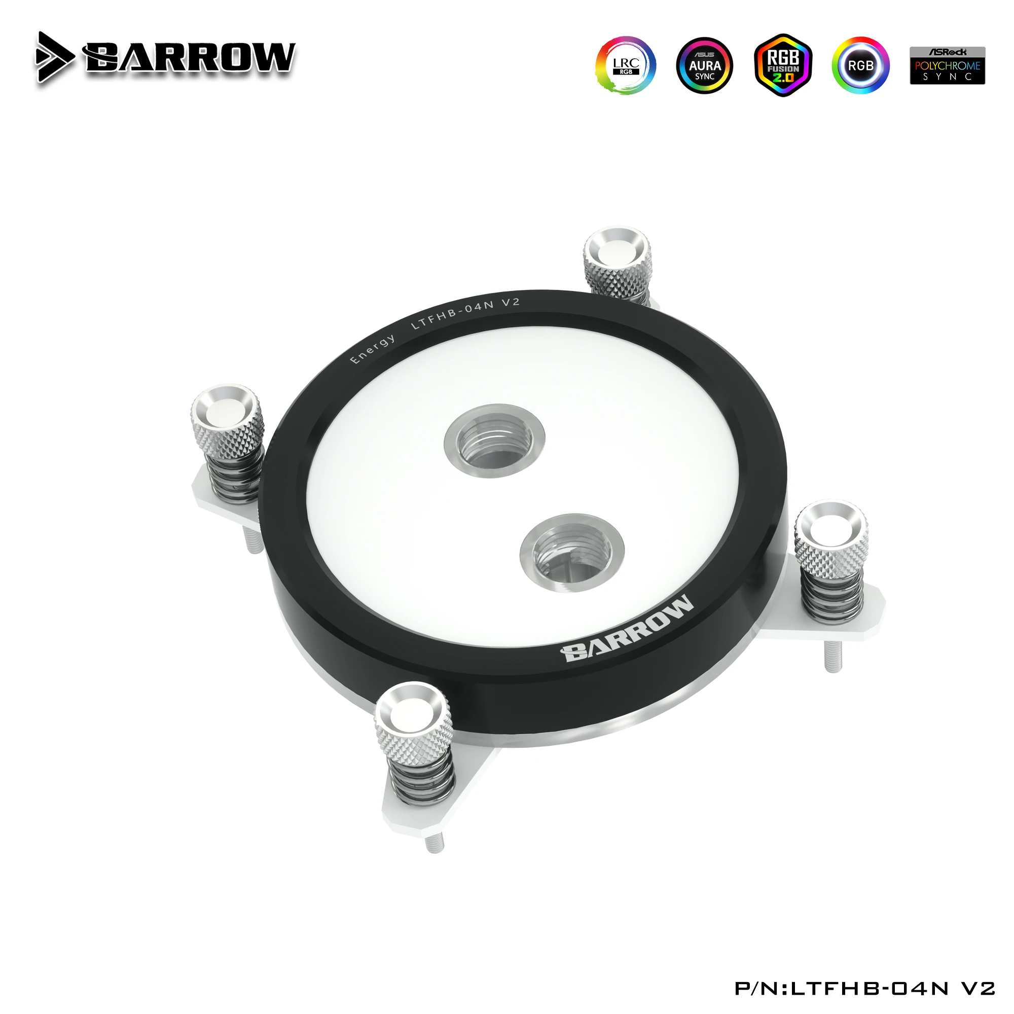 Блок процессора Barrow RGB Micro Waterway Jet Type (Supreme Edition) круглой формы для платформы INTEL LRC2.0