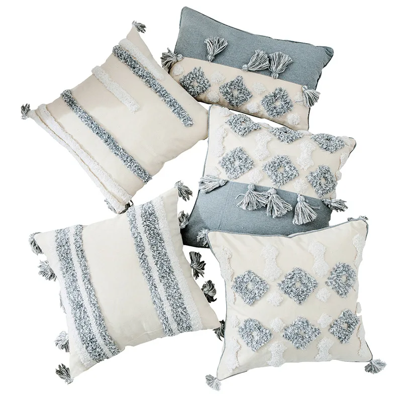 Спальная Подушка Наволочка с вышивкой декоративный чехол для подушки в