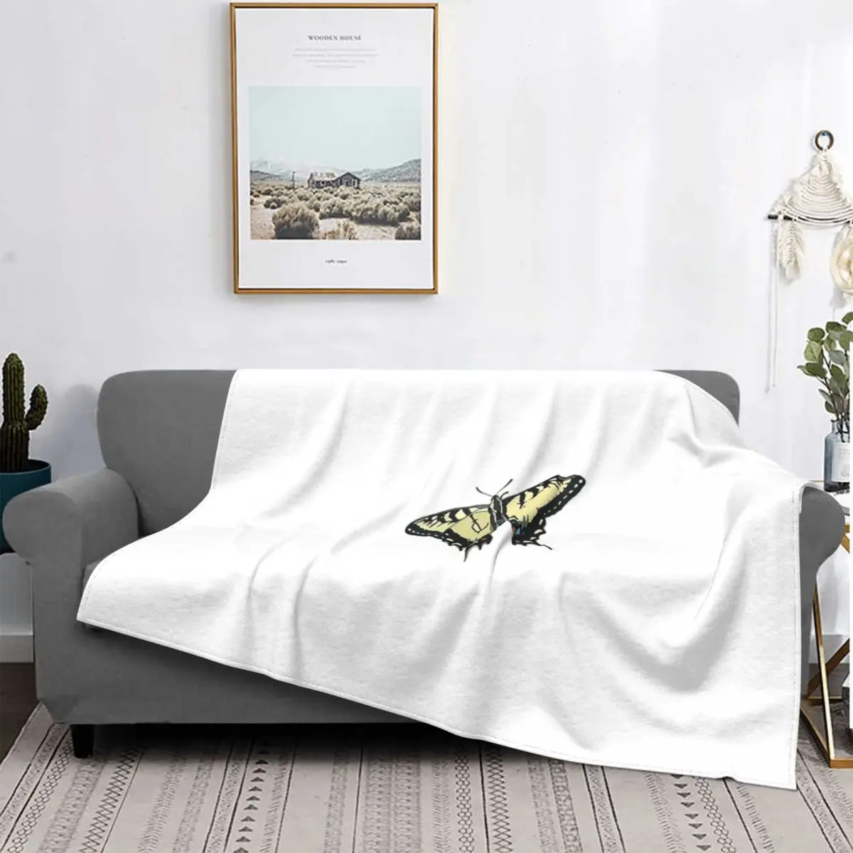 

Swallowtail-Manta de mariposa con capucha, cubrecamas a cuadros para cama, sofá, fundas de invierno