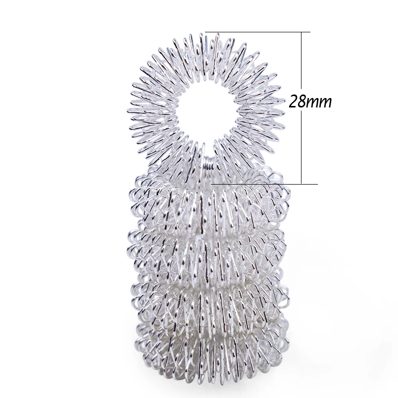 Серебряное кольцо для массажа пальцев иглоукалывания средство здоровья