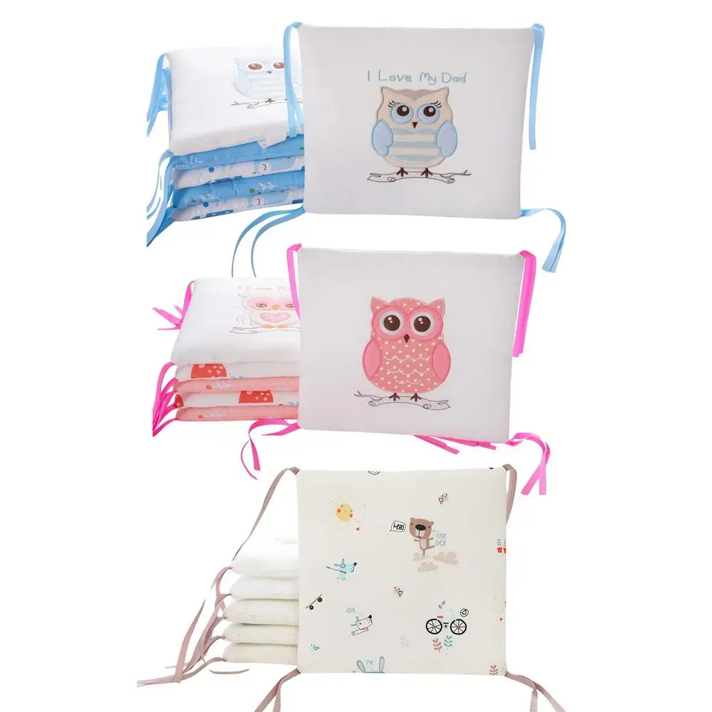 

3 цвета, рисунок из мультфильма, с рисунком Совы Накладка для детской кроватки покрывало для кровати из хлопка для малышей и детей постарше д...