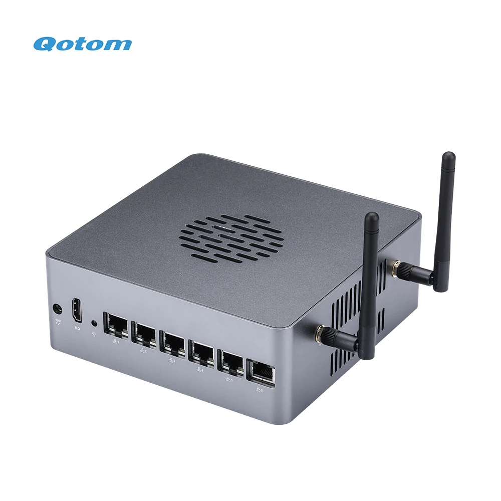 Qotom DIY мощный брандмауэр роутер Q600G6 системная поддержка 6 го 7 поколения процессор
