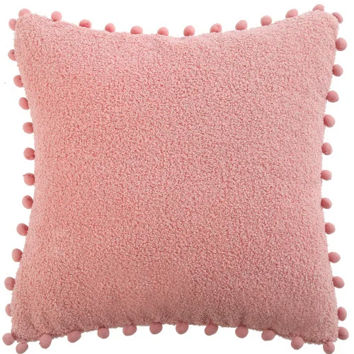 Роскошный чехол для подушки с меховым помпоном 45x45 см | Дом и сад