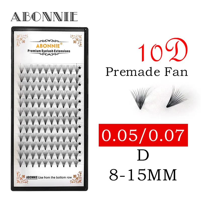 Накладные ресницы Abonnie 10D кулеры для объема русский объем искусственная норка |