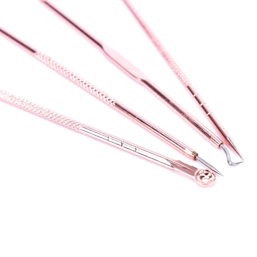 

4Pcs Blackhead Remover Acne Treatment Acne Needle Rose Gold Acne Removal Needle Pimple Needle Black Mask Acne Extractor Remover