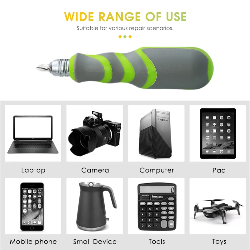 

KALAIDUN 41 In 1 Screwdriver Set Household Precision Torx Bits Magnetic Slotted Phillips Hex Socket Bit Set Handle Hand Tools