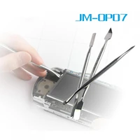 jakemy jm op07 3 in 1 metal spudger set prying opening repair tool kit for mobile phone pad laptop