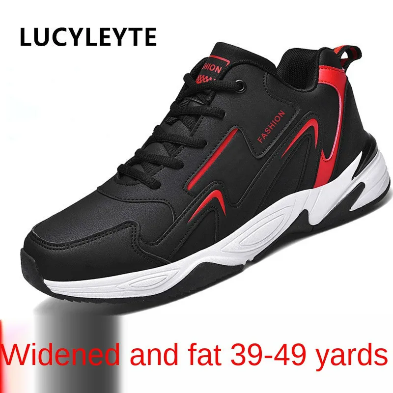 

Autumn 2020 new men and women casual breathable sports running shoes men's extra size 48 plus fat wide fat feet dad tide shoes