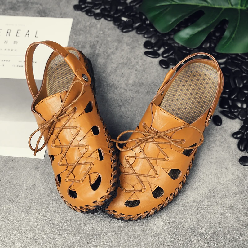 

Summer Men Sandals Men's Breathable Sneakers Shoes Sandles For Men Work Sandals 2020 Sandalias Playa Hombre Sandalen Heren