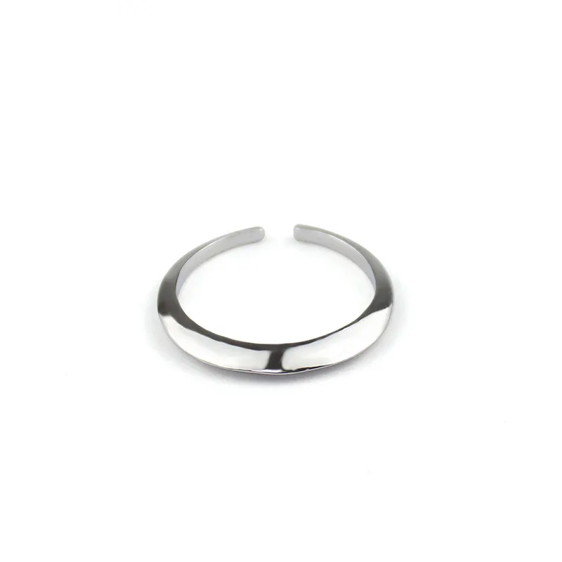 

MrZMsZ Creative Meniscus Arc Rings For Women Minimalist Jewelry 2021 Trendy Open Ring Adjustable Lovers Birthday Gift