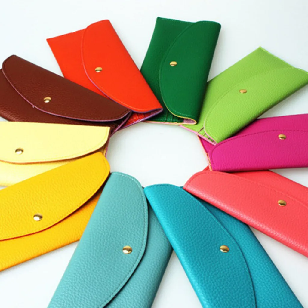 Aelicy Girls coin purse Leather Pure Color Coin Bags simple women wallets pouch Card Holder bolso nina portamonete 2020 new | Багаж и