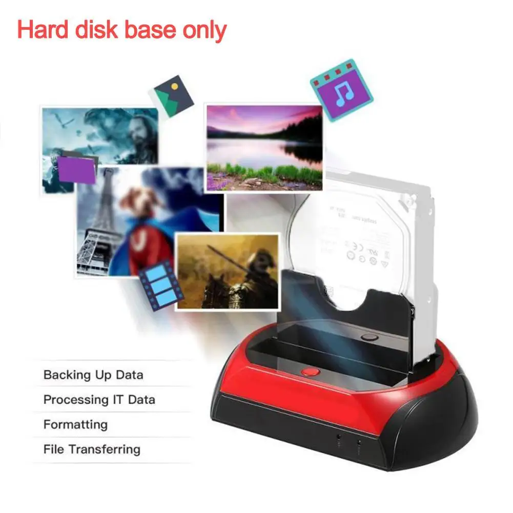 

New High-speed USB2.0 Hard Disk Base 2.5/3.5 Inch IDE+SATA Reader, Disk Mobile With Card Multi-function Box Hard T7M8