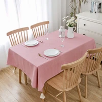 waterproof cotton tablecloth rectangular dining aesthetic table cover cloth living room toalha de mesa wedding decoration eb50