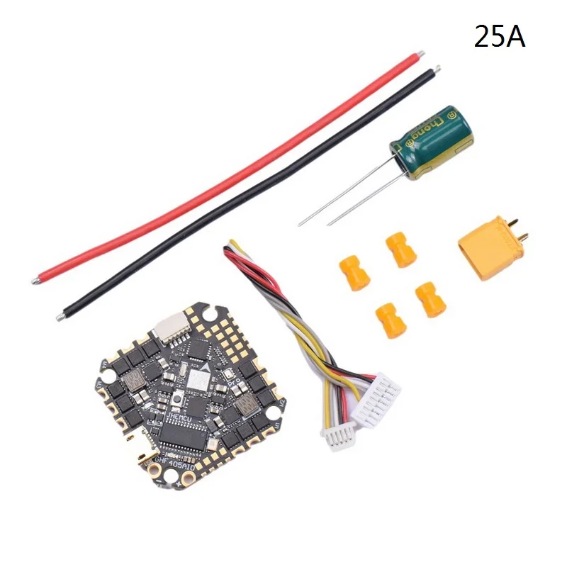 JHEMCU-controlador de vuelo sin escobillas GHF405AIO pro 25A 45A para Dron de carreras, F4, 3-6S, AIO BEC-0