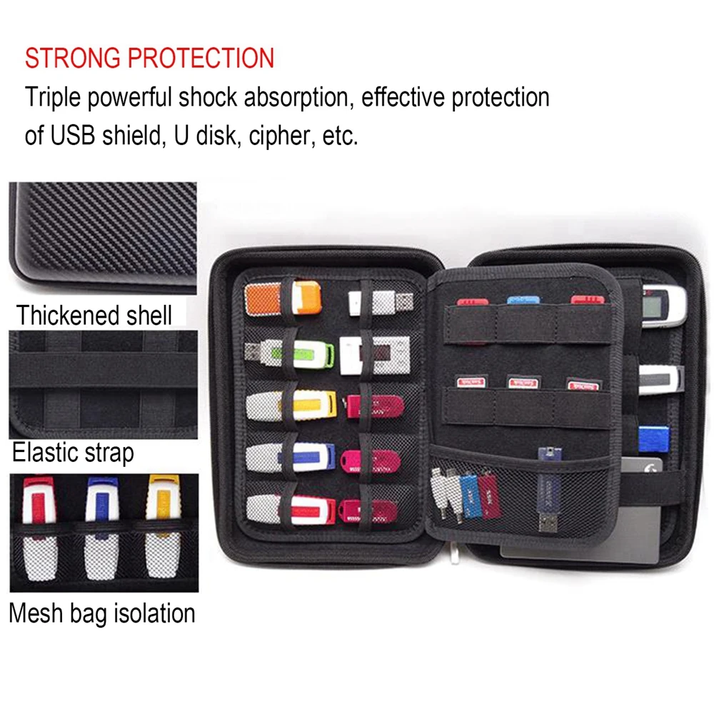 

EVA Leather High-Capacity Portable Anti-drop Shockproof Storage Bag Hard Drive Case for Digital Accessories