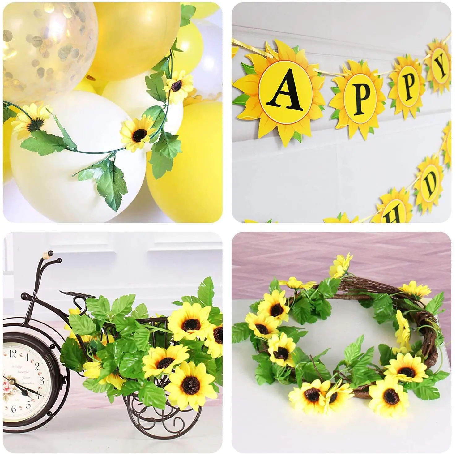 105 шт. подсолнухи День Рождения фотография баннер на день рождения Алюминиевая