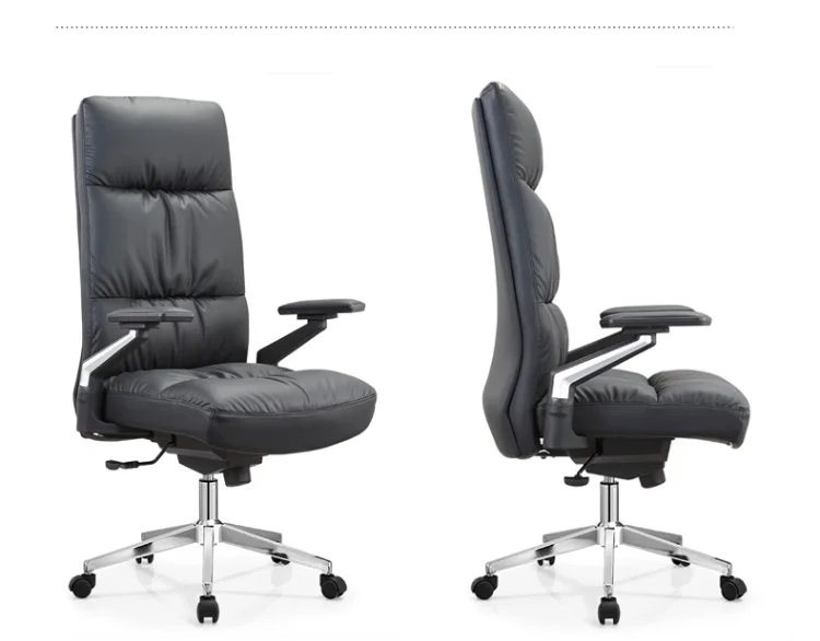 

Simple modern executive chair leather boss chair computer swivel chair high back officechair reclining lunch break waist support