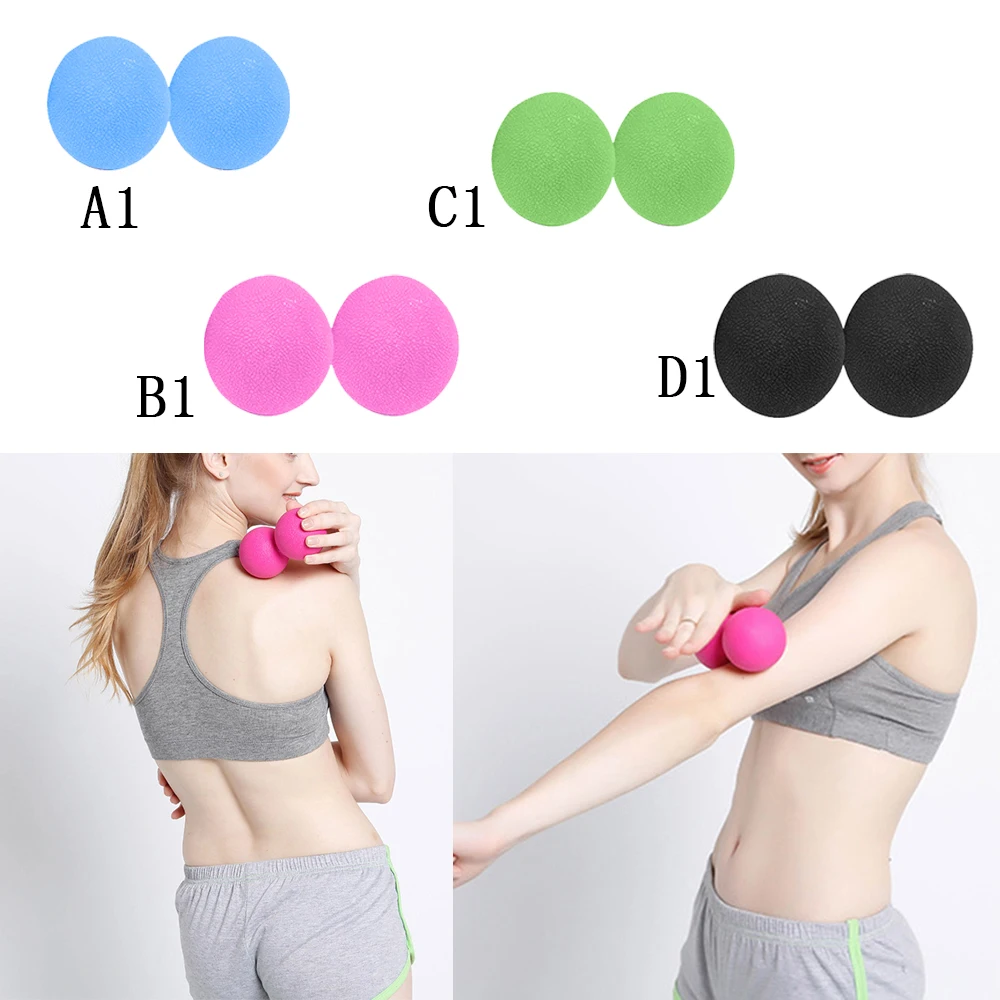 Gym Train Double Lacrosse Ball Peanut Massage For Thoracic Spine Upper Back Neck Scapula Fitness Equipments | Спорт и развлечения