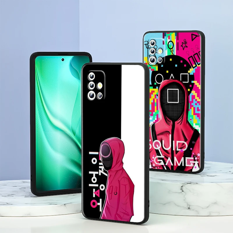

Squid Game TV 456 For Samsung Galaxy A33 A53 A72 A52 A42 A32 Lite A22 A13 A12 5G A03S A02S A02 Black Phone Case Capa