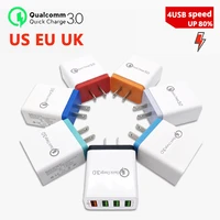 useuuk specification qc 3 0 4 port usb high quality travel fast charger suitable for iphone and android series phones