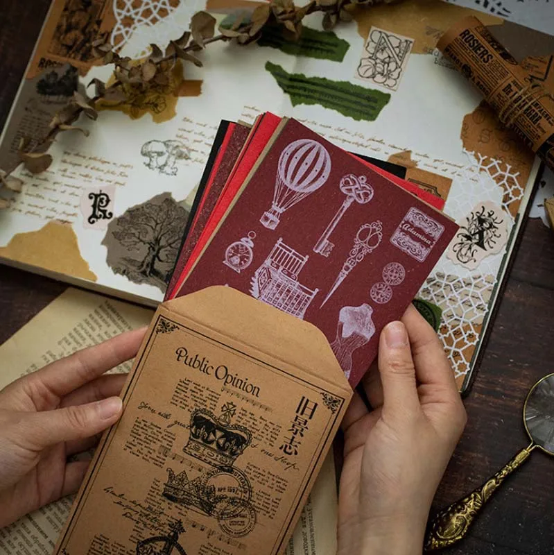 15 шт./упак. симпатичная Ретро Серия набор из бумаги альбом для скрапбукинга