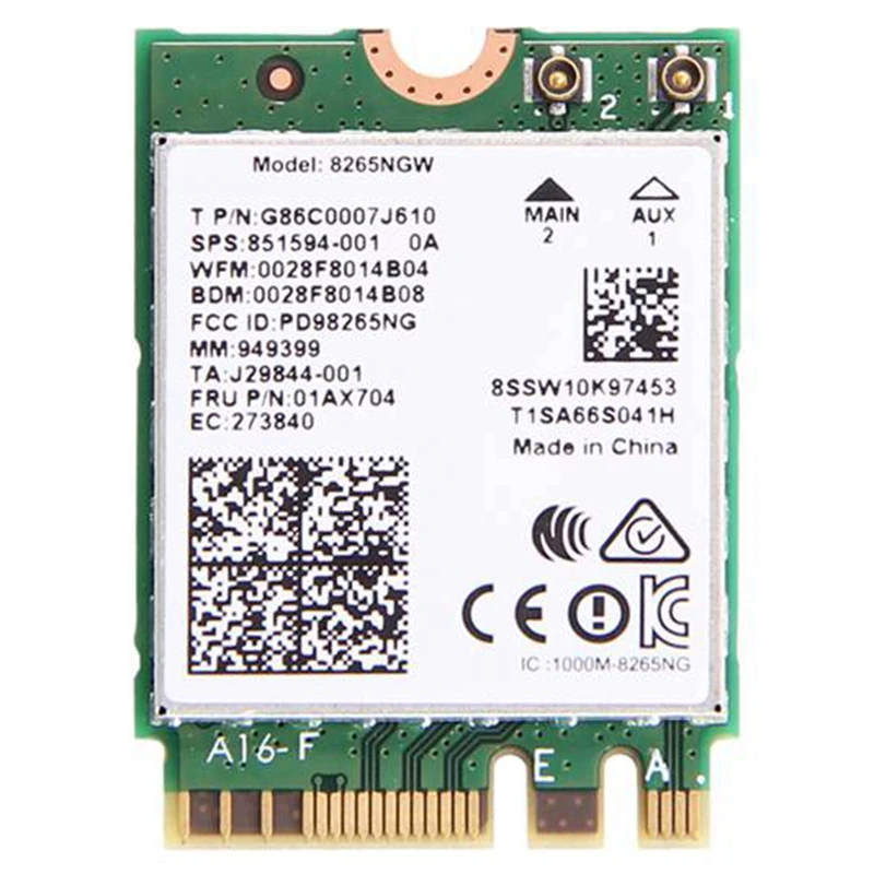 Двухдиапазонный 2 4G/5 ГГц wifi беспроводной Bluetooth для Intel 8265NGW беспроводной-AC 8265 NGFF