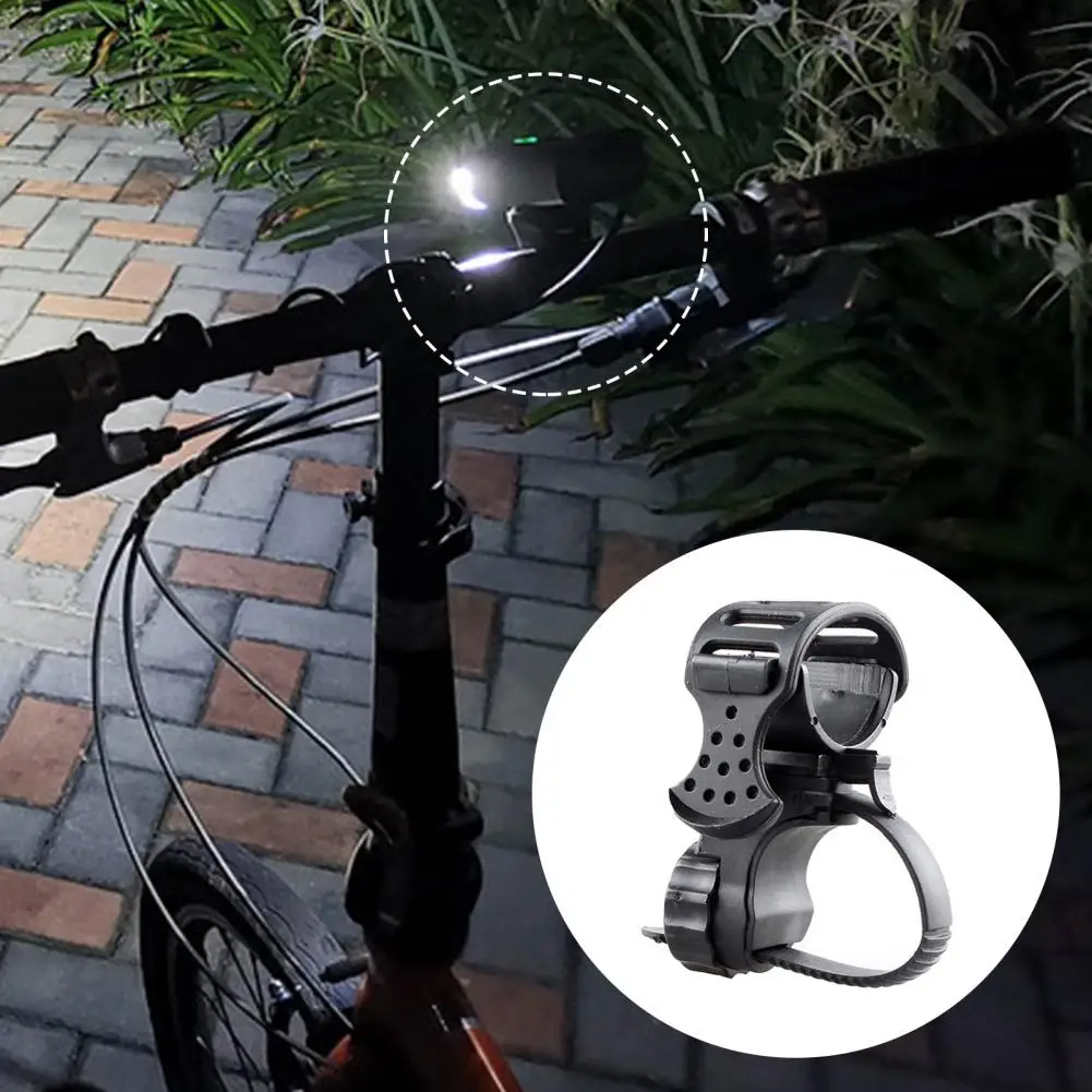 Compact Simple Black Rotatable Bicycle Light Holder Rack Mount for Mountain Bike |