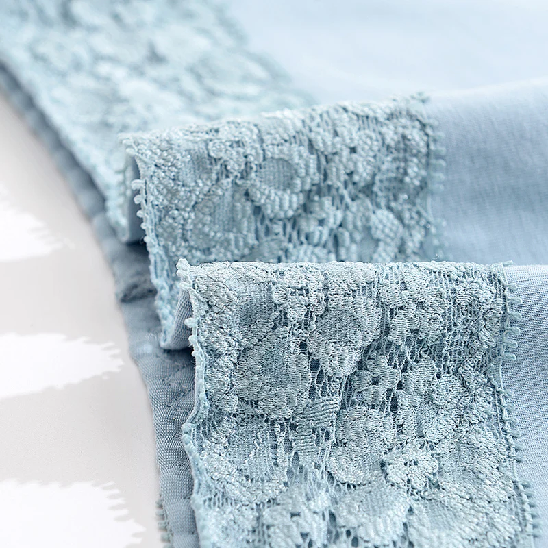 Женские кружевные трусики из хлопка с высокой талией большие размеры | Женская