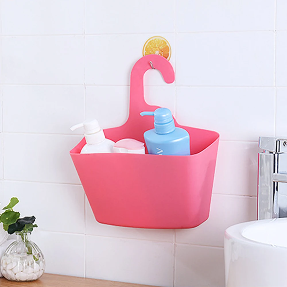 pink 22.5x8.2x30cm Эко-feiendly губка для кухонной раковины подвесная корзина для хранения Регулируемая кнопка типа стока кран корзины для хранения - Цвет: pink 22.5x8.2x30cm