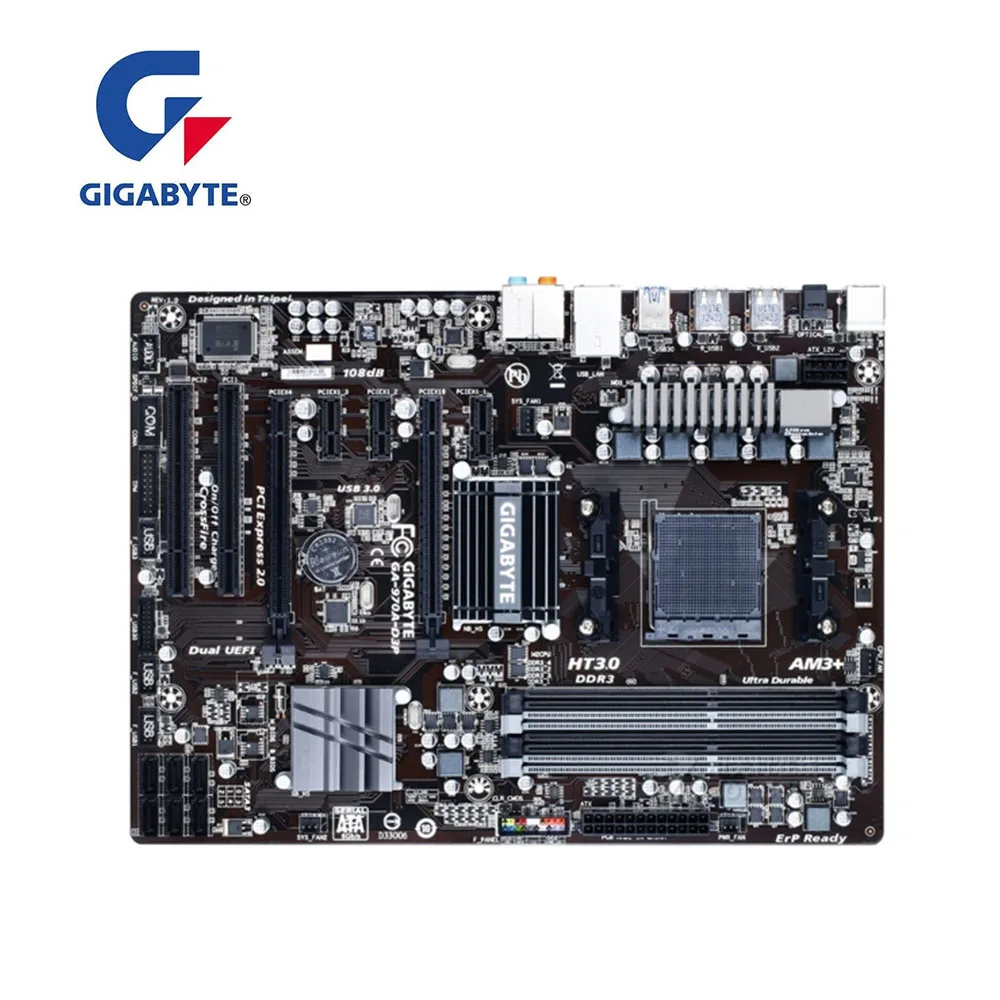 Для GIGABYTE GA-970A-D3P компьютера USB3.0 SATA3 970A-D3P материнская плата AM3 + DDR3 для AMD 970 |