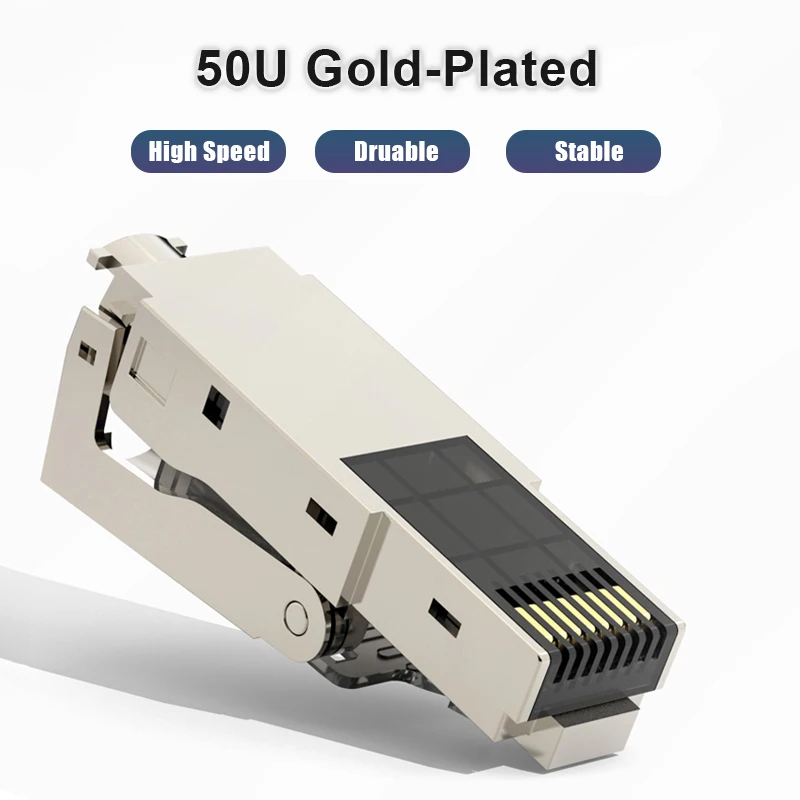 Разъем ZoeRax CAT8 /CAT7 /CAT6A Rj45 безинструментальный экранированный концевой разъем RJ45