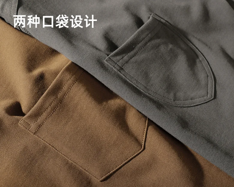 

Новинка лета 2021, футболка с карманами, мужские тяжелые однотонные простые базовые Топы с коротким рукавом и круглым вырезом в американском ...