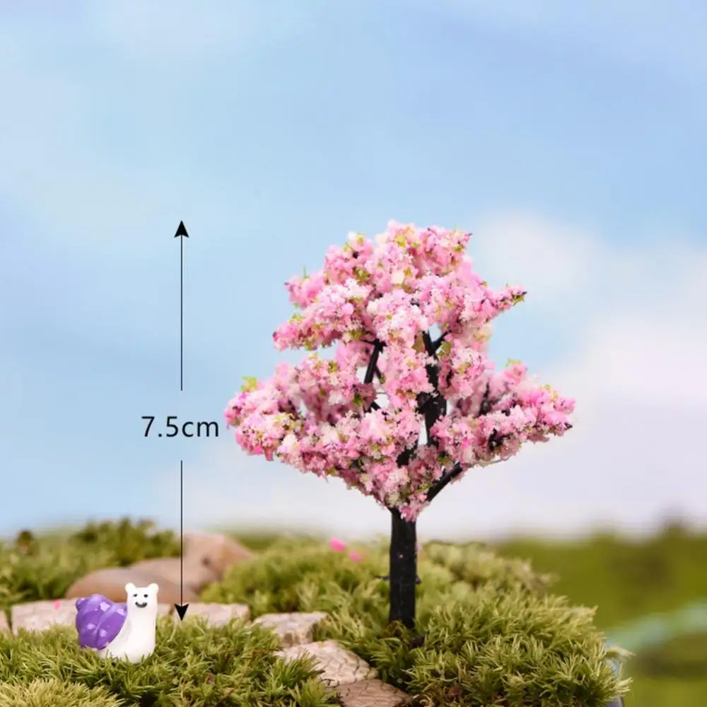 

Simulation Mini Tree Fairy Miniatures Micro Landscape Resin Crafts Fake FlowerBonsai Figurine Garden Terrarium Accessories