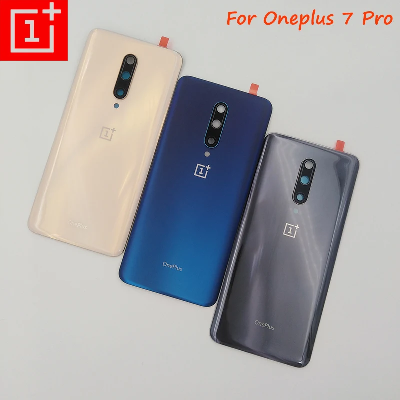 Carcasa trasera de vidrio Original para Oneplus 7 Pro, piezas de repuesto de funda para 1 + 7 Pro One Plus 7Pro y lente de c&aacute;mara-0