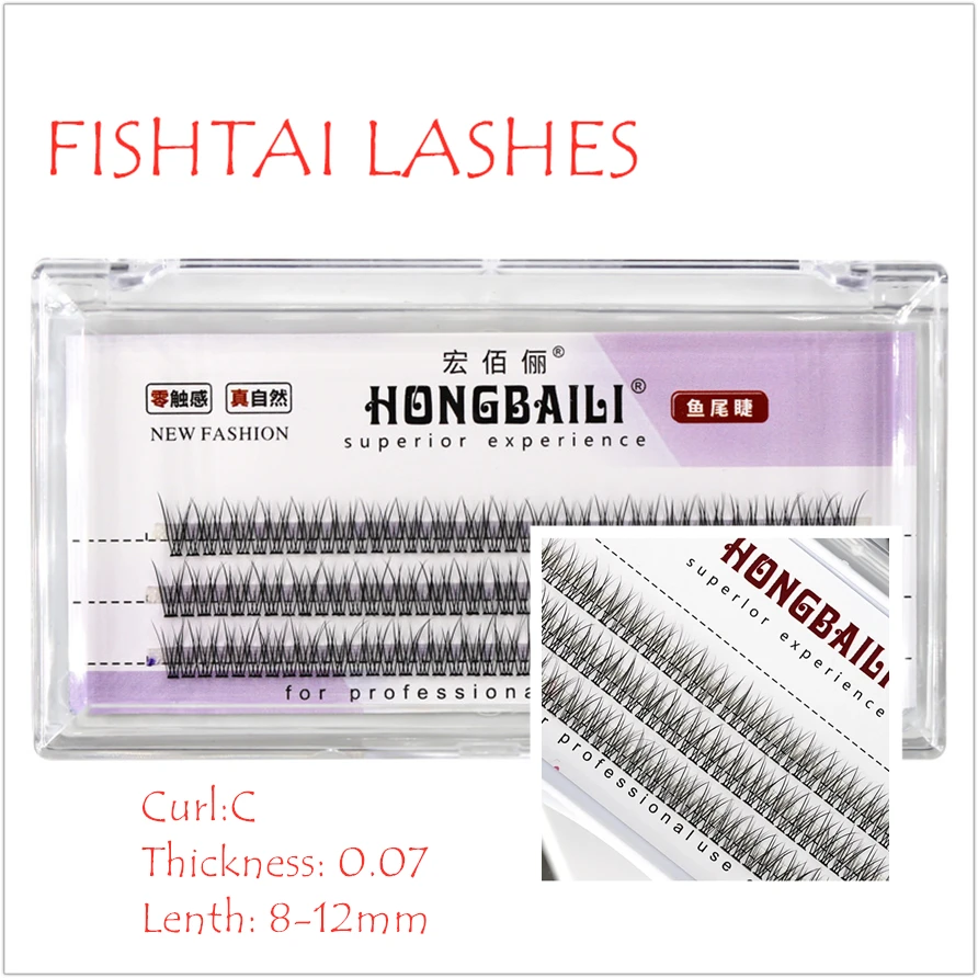 

120pcs Premium Mink Individual Dovetail Eyelash Extension Natural 3D Cluster Eyelashes Professional Makeup Flared Lashes