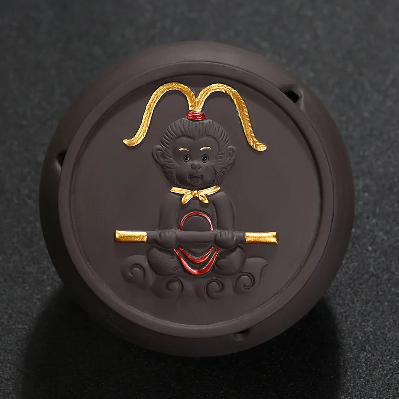 Китайская пурпурная глина кунг фу чай питомец Обезьяна Король пепельница