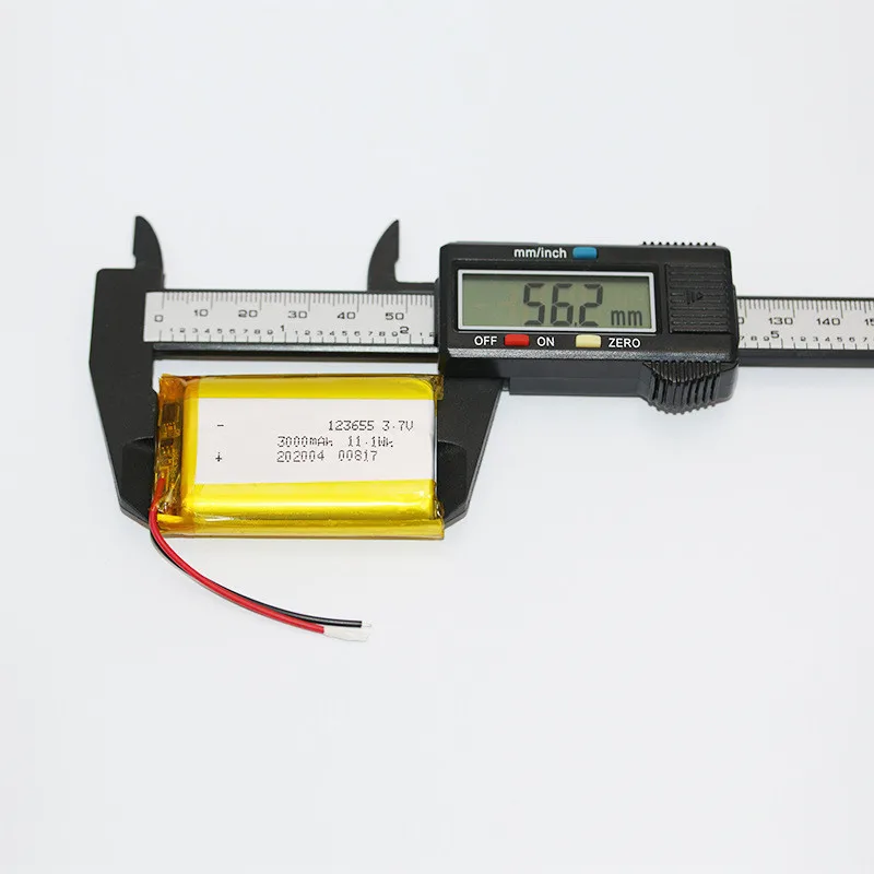 

3.7v 3000mah 123655 Polymer Lithium Battery
