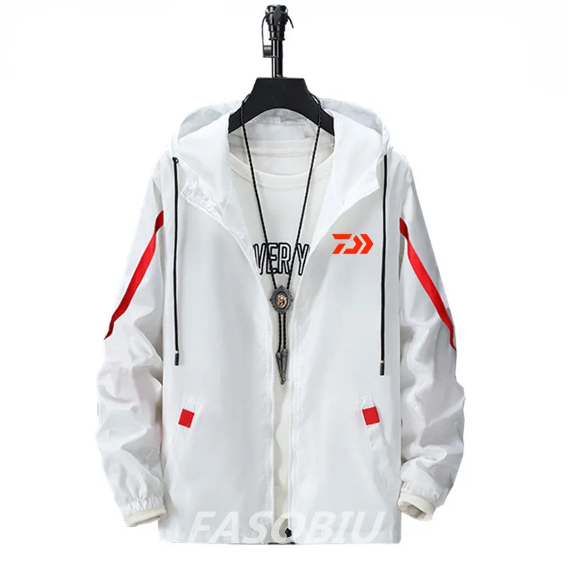 

New Daiwa Sports Fishing Jacket Men's Zipper Outdoor Climbing Fishing Clothes Waterproof Sunscreen Men's Hooded Fishing Clothing