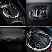 for audi tt 2008 2014 car interior accessaries carbon fiber stickers gear shift headlight switch panel car stickers and decals