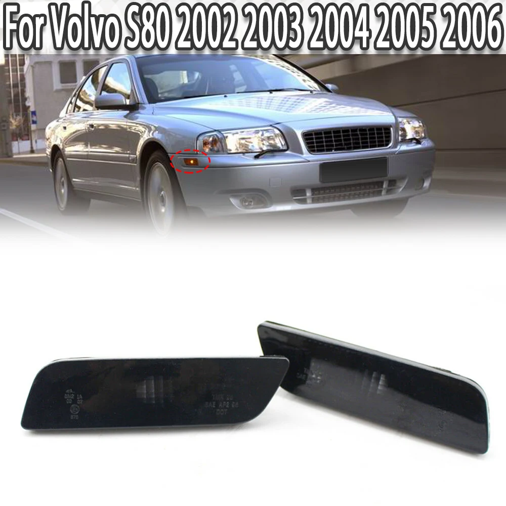 

K-Car Front Side Marker Turn Signal Light Lens Housing For Volvo S80 2002 2003 2004 2005 2006 30744360 30744361