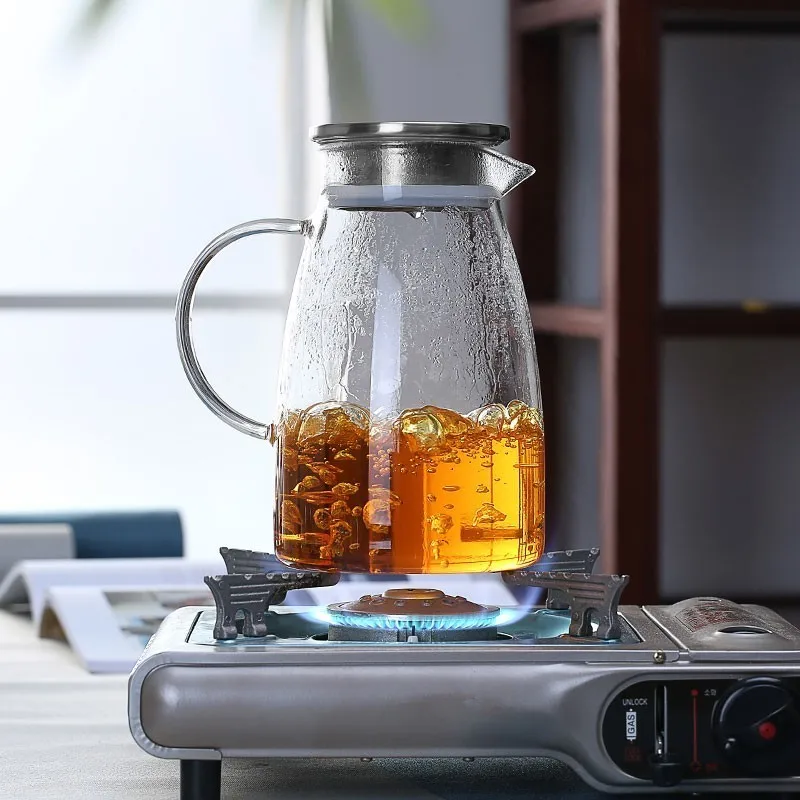 Высококачественный термостойкий холодный чайник стеклянный с подогревом летний